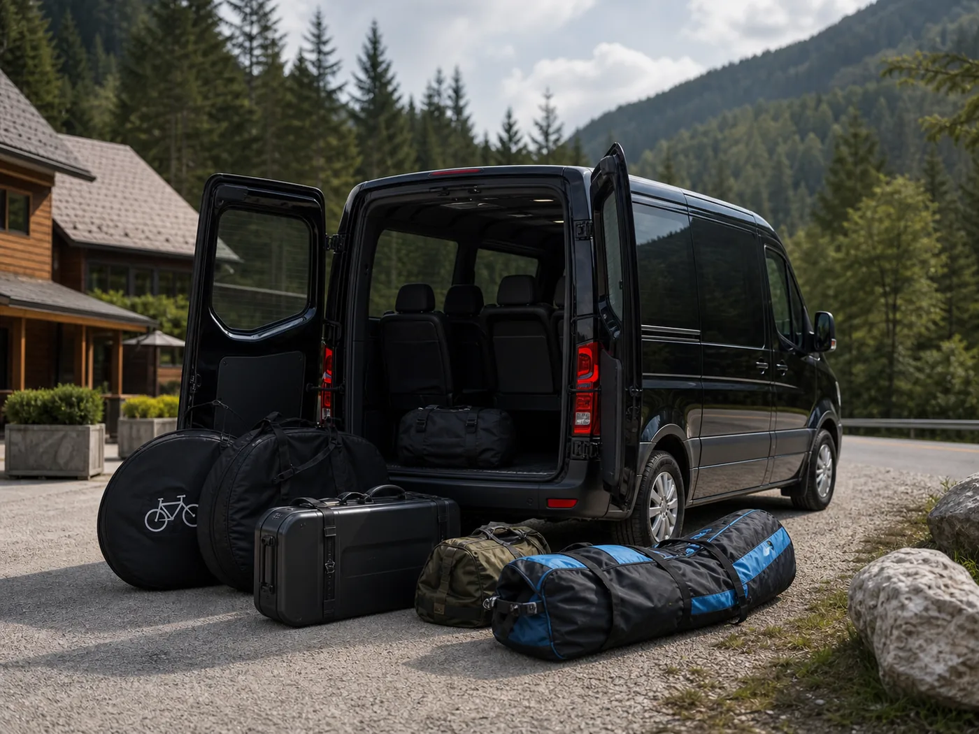 Transfer vozilo s outdoor sportskom opremom